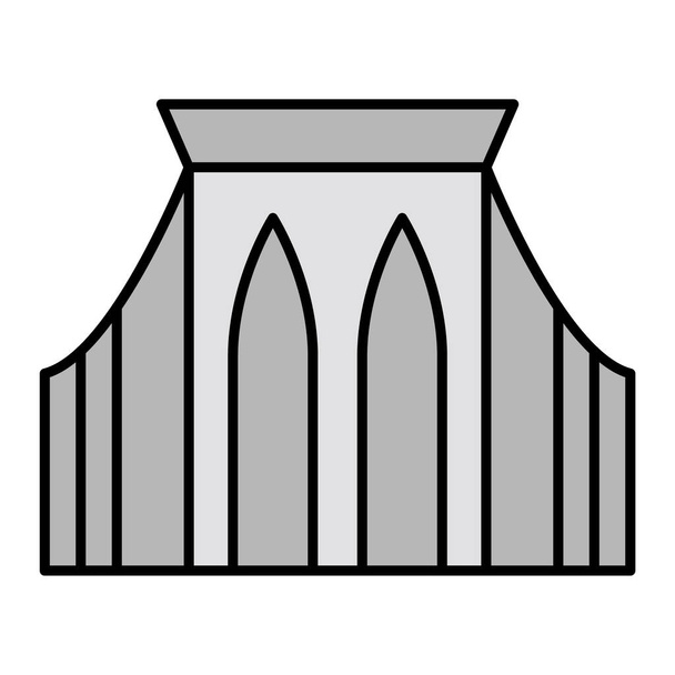 Γέφυρα Μπρούκλιν. web εικονίδιο απλή απεικόνιση - Διάνυσμα, εικόνα