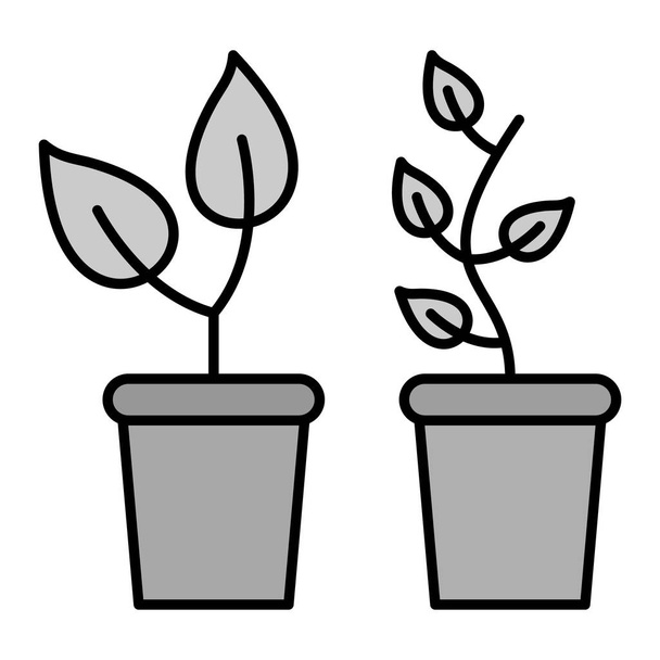 растения в конструкции иконок векторной иллюстрации - Вектор,изображение