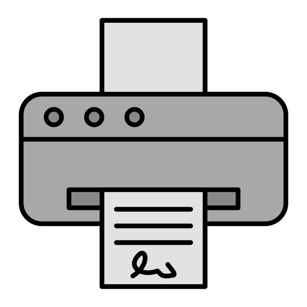 impresora. icono web ilustración simple - Vector, Imagen