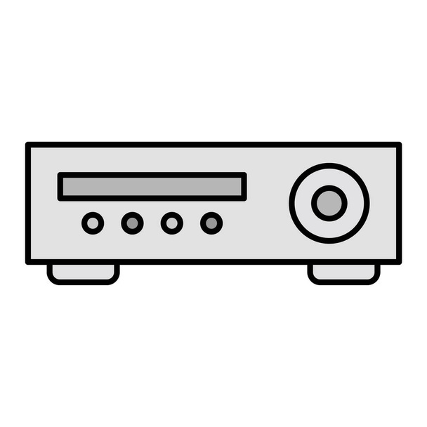 CD Player ikon, vonalstílus, vektor illusztráció  - Vektor, kép