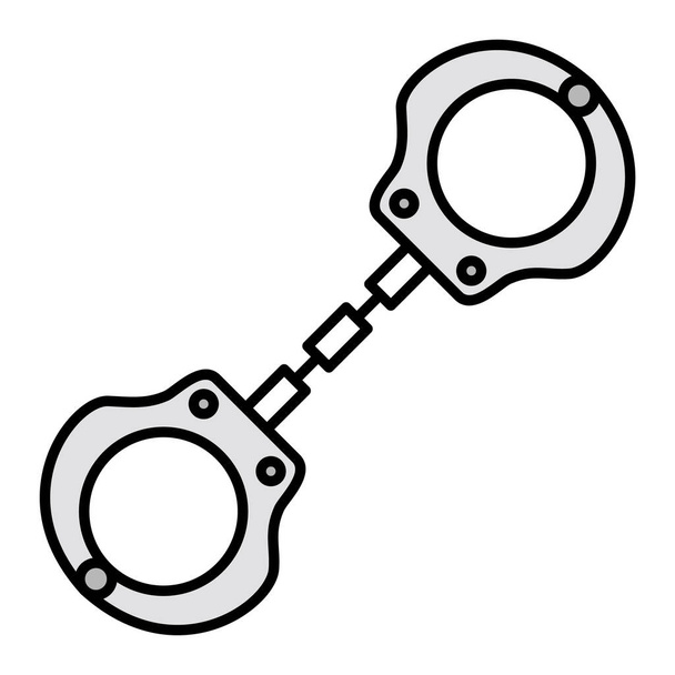 Handcuffs Vector Glyph Icon Design - Wektor, obraz