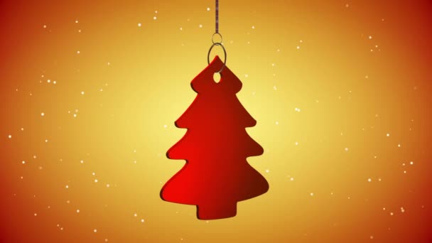 Vid - vörös karácsonyfa Tag - sárga háttér - ray vezethető - Felvétel, videó
