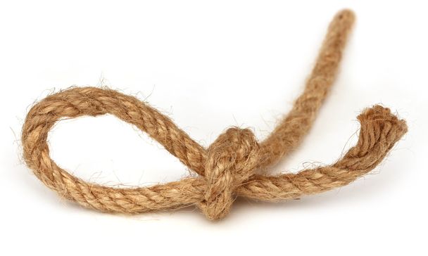 Мотузка над білим тлом
 - Фото, зображення