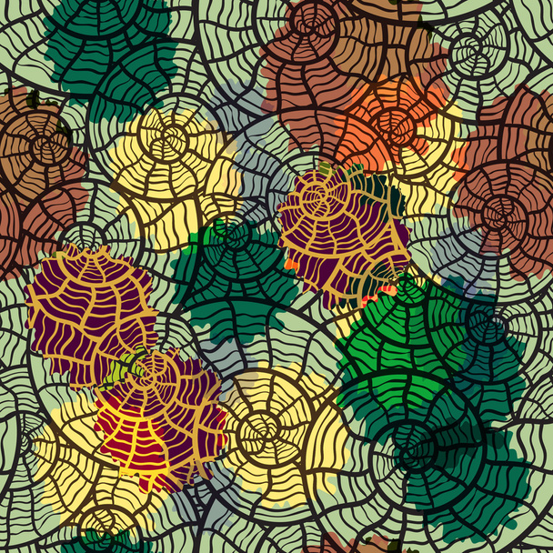 vector seamless pattern with sea shells - Vector, Imagen