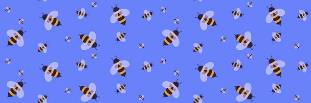 Kids seamless bee pattern for fabrics and packaging and gifts and cards and linens and wrapping paper - Valokuva, kuva