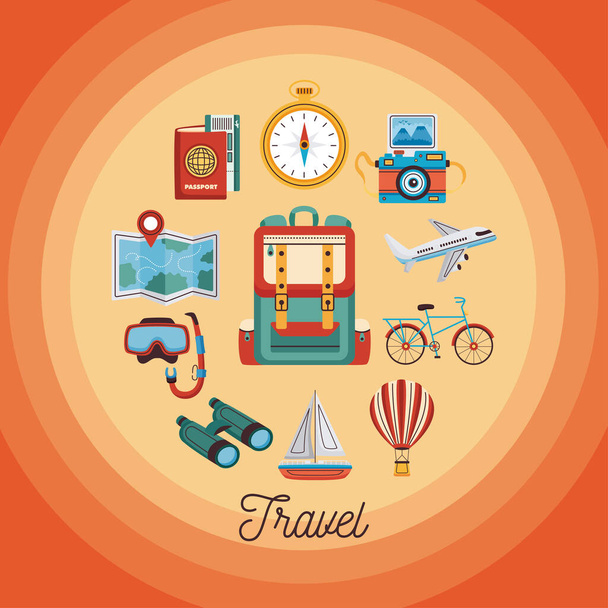 travel vacations pattern - Vector, Image