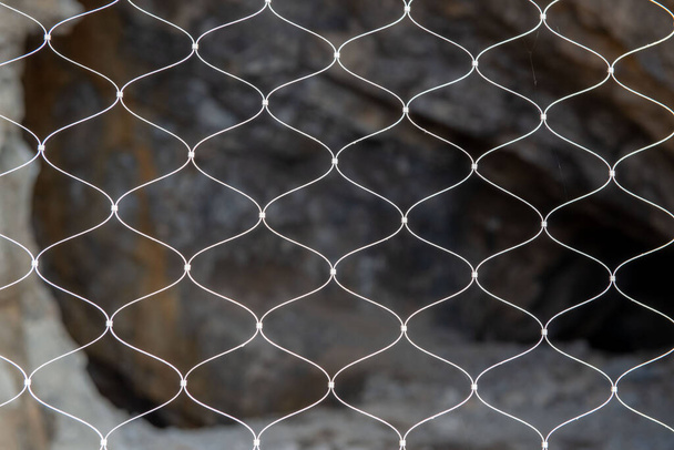 Barrier with steel wire mesh - 写真・画像