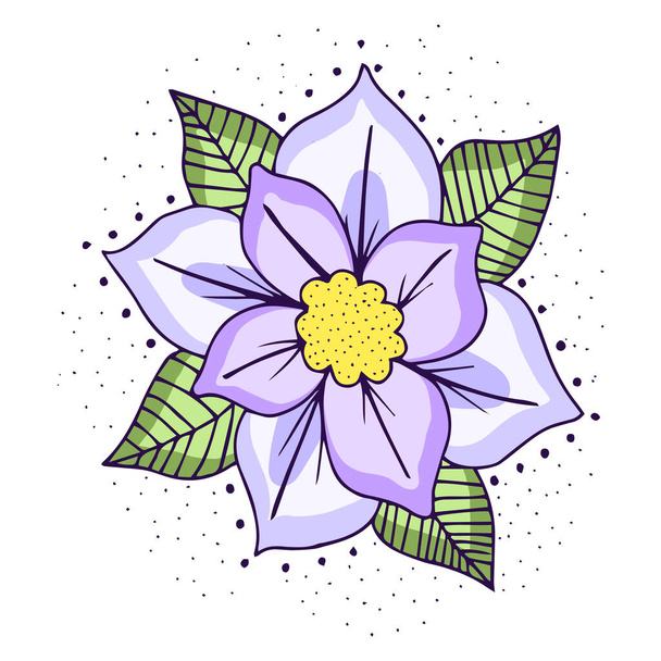 Isolated flower in watercolor technique Vector - Wektor, obraz