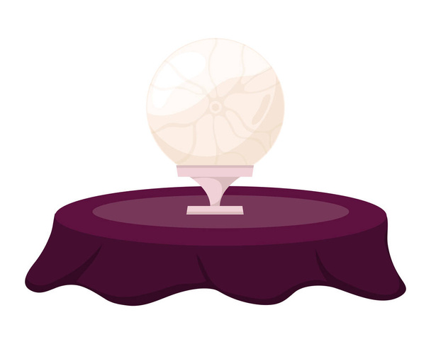crystal sphere in table - Вектор,изображение