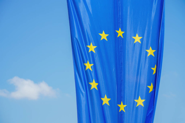 An image of a European union flag with space for your content - 写真・画像