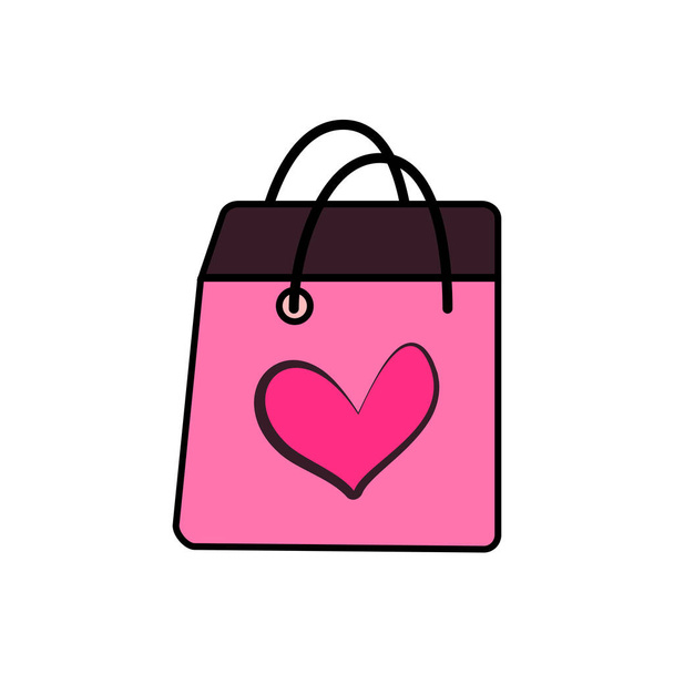 love bag vector illustration on a transparent background.Premium quality symbols.vector line flat icon for concept and graphic design. - Vector, imagen