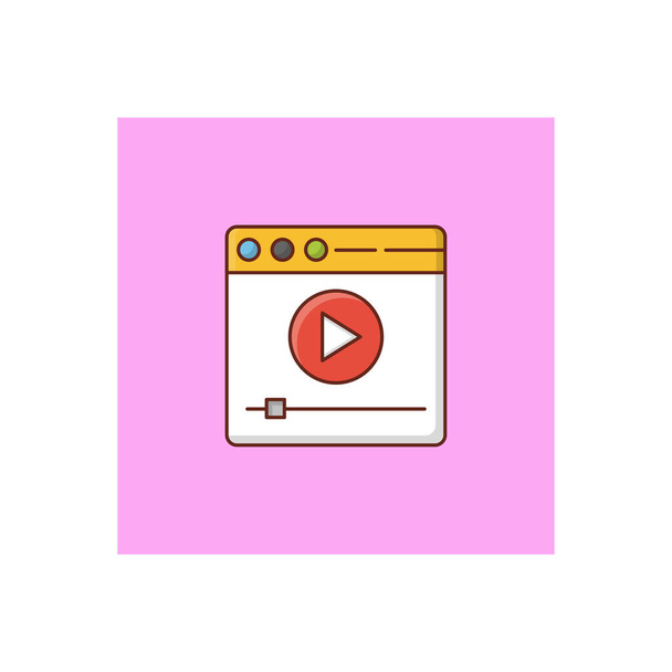 video vector illustration on a transparent background.Premium quality symbols.vector line flat icon for concept and graphic design.  - Vecteur, image