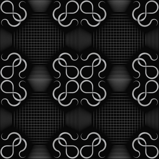  Pattern seamless monochrome in gray tones  in Arabic, Asian style. Background, tracery - Vektor, kép