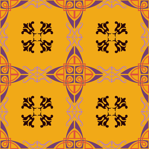 Sample pattern for fabrics, interiors, ceramics and furniture in the Arabian style - Vector, Image
