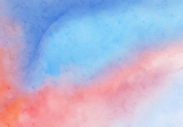 Abstract blue red watercolor paint Background. Design banner element. Vector illustration - ベクター画像