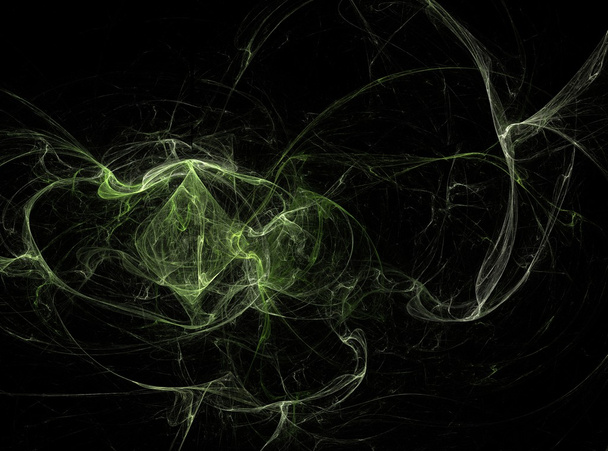 Green abstract fractal effect light background - Photo, Image