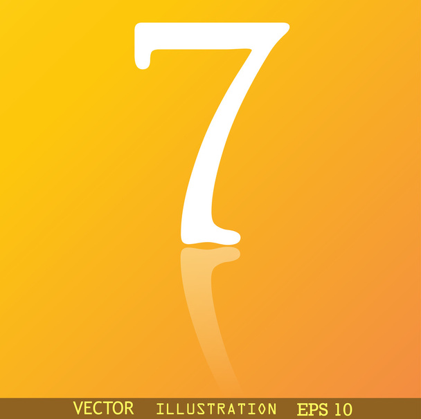 Número siete icono símbolo
 - Vector, imagen