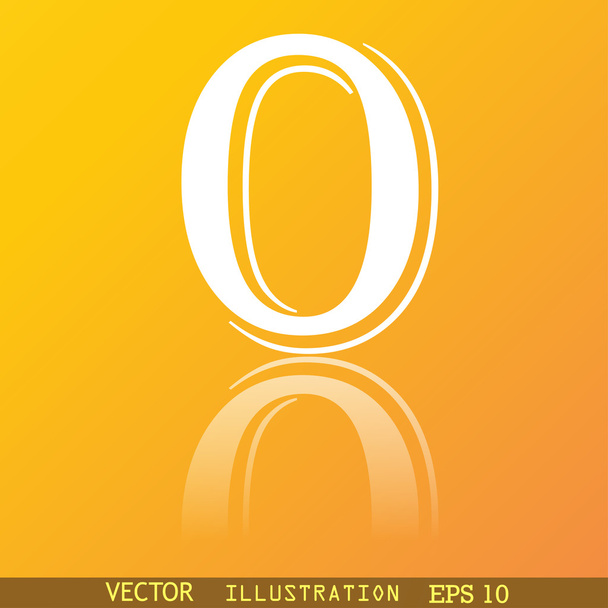 Číslo nula ikonu symbolu - Vektor, obrázek