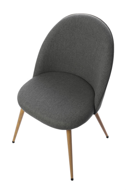 Elegante confortável cadeira cinza isolado no branco - Foto, Imagem