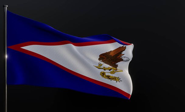 Флаг Американского Самоа Ткань флаг Американского Самоа - Фото, изображение