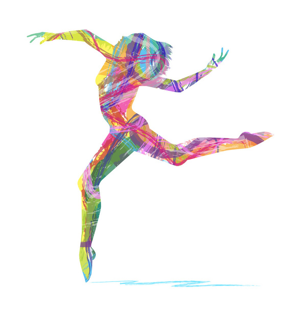 silueta de bailarina abstracta
 - Vector, Imagen