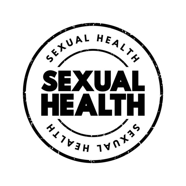 Sexual Health text stamp, concept background - Vektor, Bild