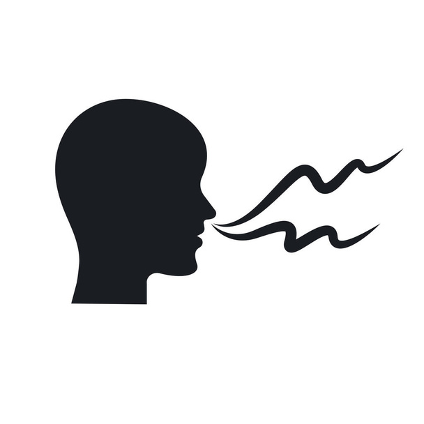 nose smells aroma icon vector illustration design template web - Wektor, obraz