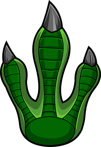 Tyrannosaurus Rex Dinosaur Paw з кігтями Друк Дизайн логотипу. Векторна рука намальована ілюстрація ізольована на білому тлі
 - Вектор, зображення