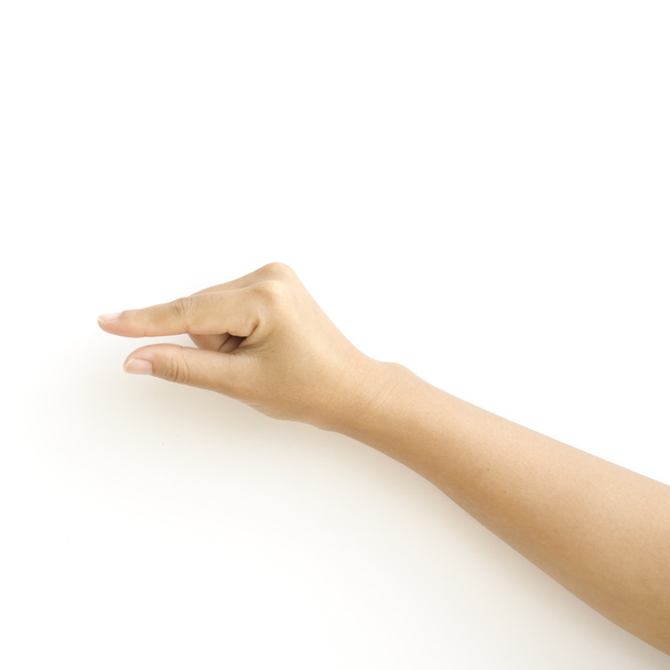 Las manos de mujer sostienen signo
  - Foto, imagen