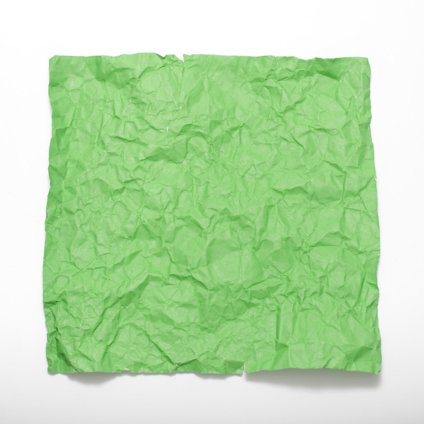 texture of wrinkled green paper - Photo, image