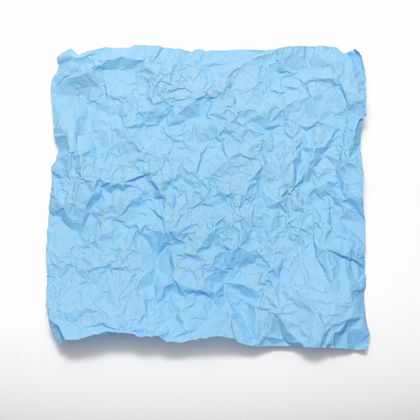 texture of wrinkled blue paper  - Фото, изображение