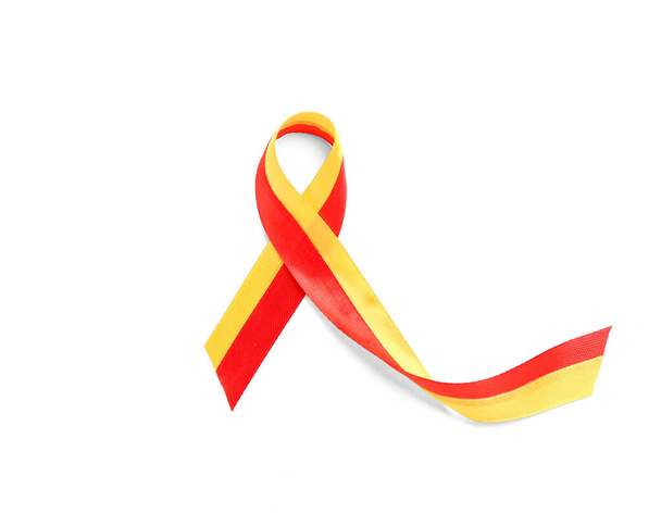 Awareness ribbon on white background. Hepatitis concept - Fotó, kép