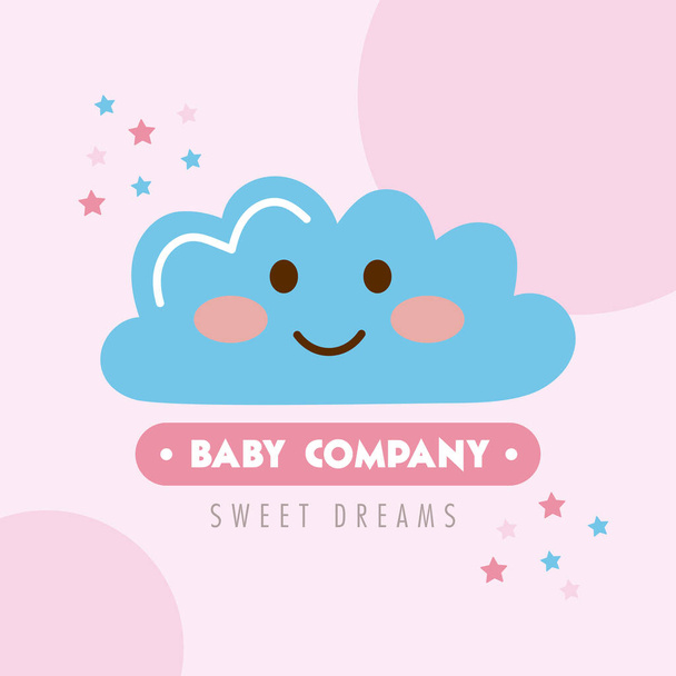 baby company sticker - Vector, Image
