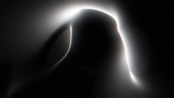 Astratto bianco e nero Frattale Formazione Sfondo Loop - Filmati, video