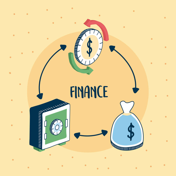 finance business infographic - Vetor, Imagem