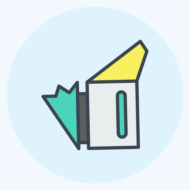 Icon Apiary Smoker. suitable for Bee Farm. Color Mate Style. simple design editable. design template vector. simple illustration - ベクター画像