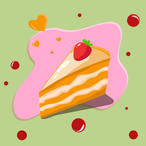 χαριτωμένο πρόχειρο φαγητό αρτοποιείο εικονογράφηση κινουμένων σχεδίων - Διάνυσμα, εικόνα