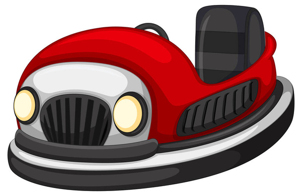 Bumper car in cartoon style illustration - Vector, imagen