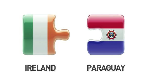 Paraguay Ireland  Puzzle Concept - Foto, afbeelding