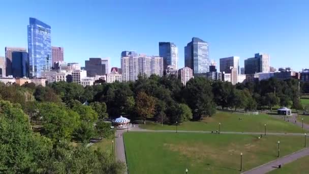 Luchtopname van Boston Common Park, Verenigde Staten - Video