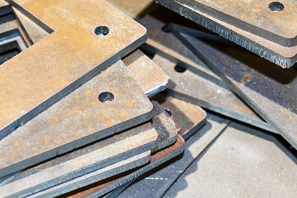 close-up photo of metal products in workshop - Foto, Imagem