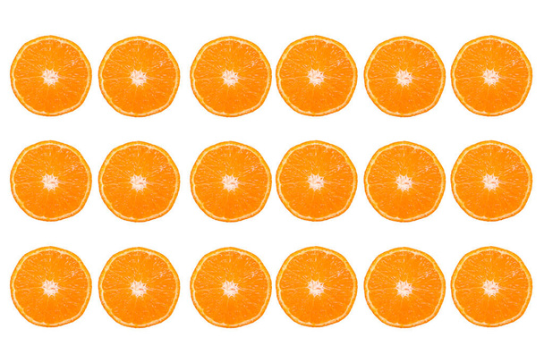 orange slices isolated on white background - Fotoğraf, Görsel