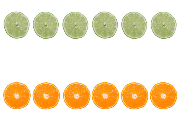 Citrusové plody izolované na bílém pozadí - Fotografie, Obrázek