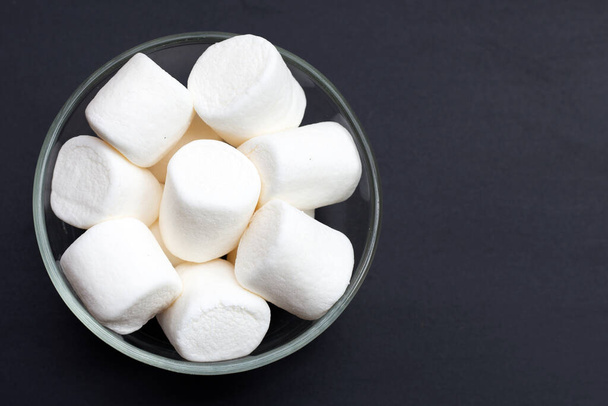 Delicious fluffy round marshmallows, White candy - Photo, Image
