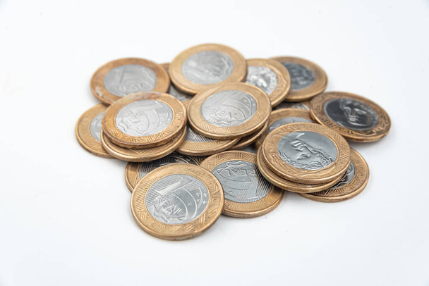 Pieniądze - Brazylijskie monety - 1 Prawdziwe - Zdjęcie, obraz