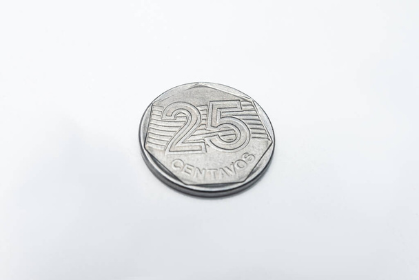 Pieniądze - monety brazylijskie - 25 centavos - Zdjęcie, obraz