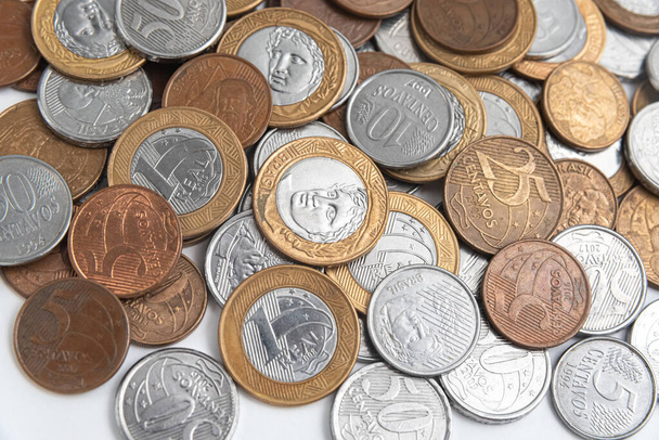 Money - Brazilian Coins - Several - Fotoğraf, Görsel
