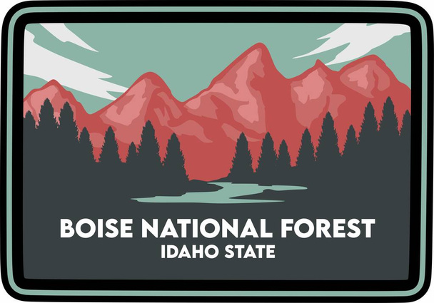 Boise National Forest Idaho State - Vector, Image