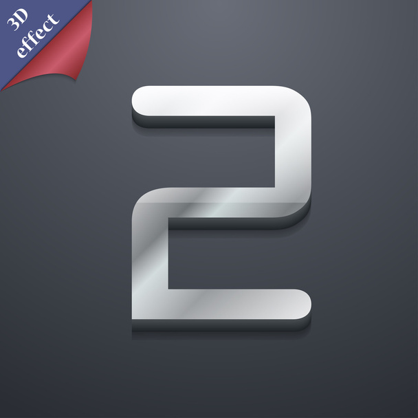 Number two icon symbol. - Vector, Imagen