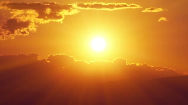 zonsondergang zon straal licht tijd verval - Video